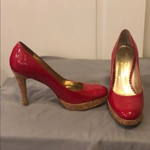 Jessica Simpson cork high heels